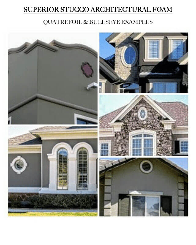 Quatrefoils and Bullseye Examples at Stucco Supply Co